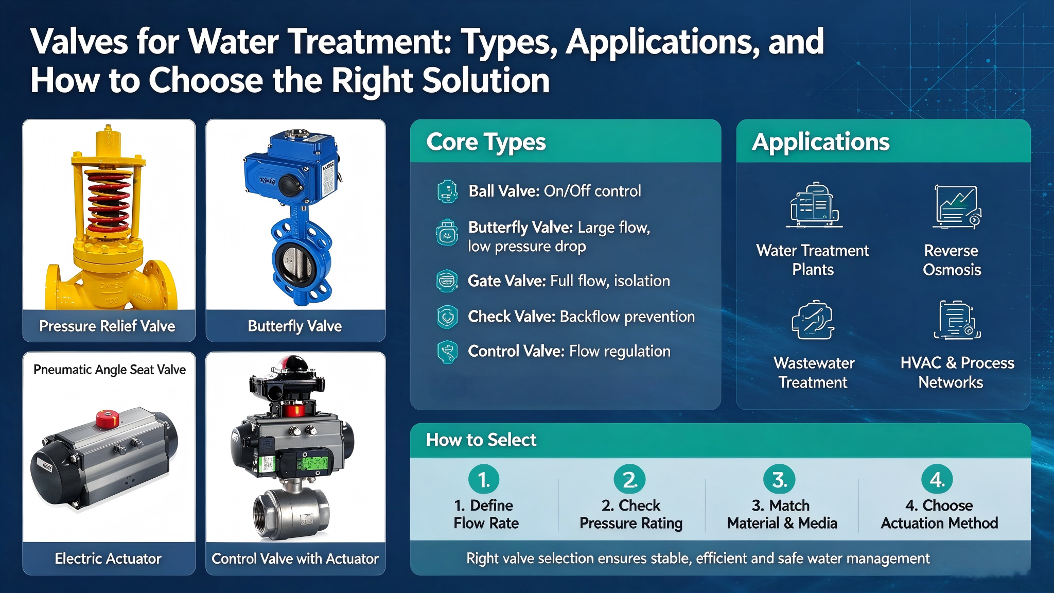 Valves for Water Treatment: Types, Applications, and How to Choose the Right Solution