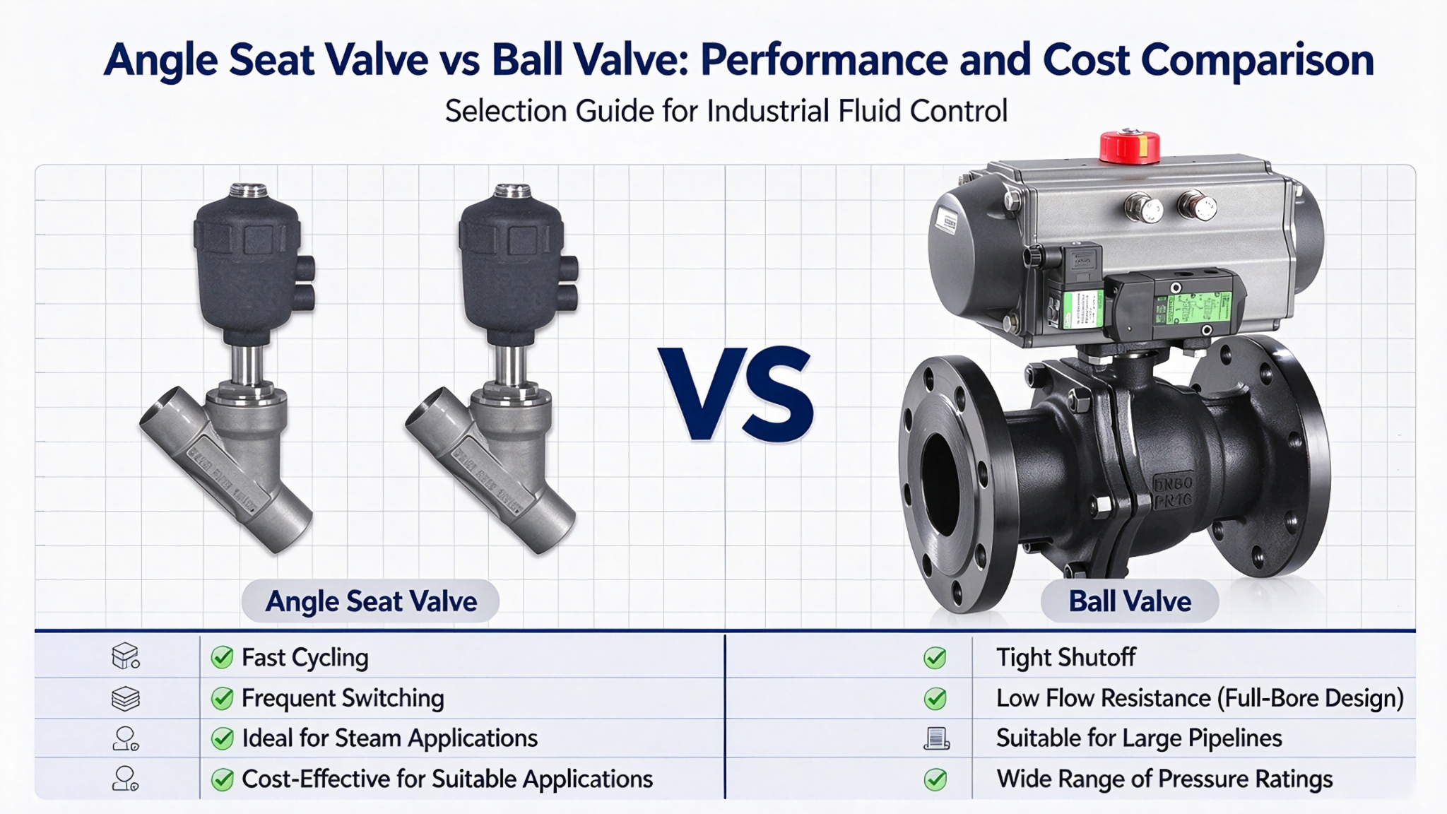 Angle Seat Valve vs Ball Valve: Performance and Cost Comparison
